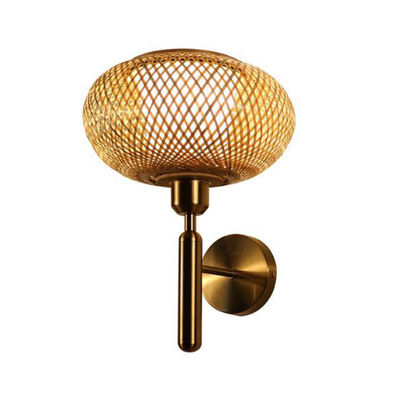 Đèn tường rattan gỗ xoắn Nodic Để trang trí phòng ngủ phòng khách