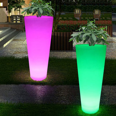 Điều khiển từ xa thay đổi màu sắc Led Flower Pot cho cửa hàng đồ uống
