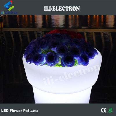 Cốc hoa cao tròn chiếu sáng LED nhựa / máy trồng hoa