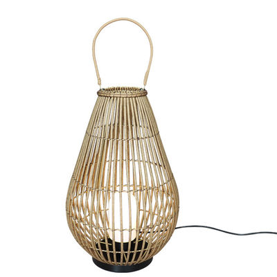 Phong cảnh đèn lồng ngoài trời Rattan đèn dệt đan dây chuyền sạc lại