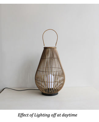 Phong cảnh đèn lồng ngoài trời Rattan đèn dệt đan dây chuyền sạc lại