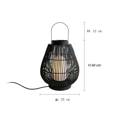 IP44 Đèn vườn rattan chống nước cho sàn cảnh quan ngoài trời