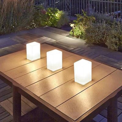 RGB đổi màu ngoài trời đèn LED hình khối ánh sáng sạc USB điều khiển bằng điều khiển từ xa