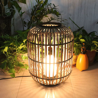 Đèn đèn ngoài trời rattan trang trí, đèn rattan dệt 3500K cho bầu không khí