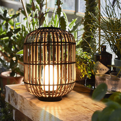 Đèn đèn ngoài trời rattan trang trí, đèn rattan dệt 3500K cho bầu không khí