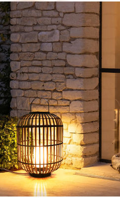 Đèn đèn ngoài trời rattan trang trí, đèn rattan dệt 3500K cho bầu không khí