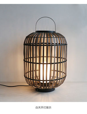 Đèn đèn ngoài trời rattan trang trí, đèn rattan dệt 3500K cho bầu không khí