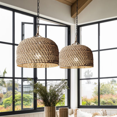3500K Creative Rattan Pendant Light Switch Control Cho Phòng khách