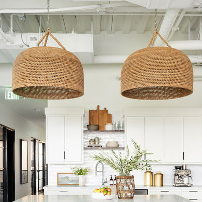 3500K Creative Rattan Pendant Light Switch Control Cho Phòng khách