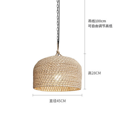 3500K Creative Rattan Pendant Light Switch Control Cho Phòng khách