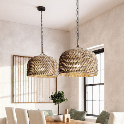 3500K Creative Rattan Pendant Light Switch Control Cho Phòng khách