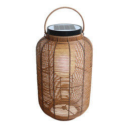 IP65 Rattan Woven Solar Lights, 3500K Rattan năng lượng mặt trời Garden Lantern