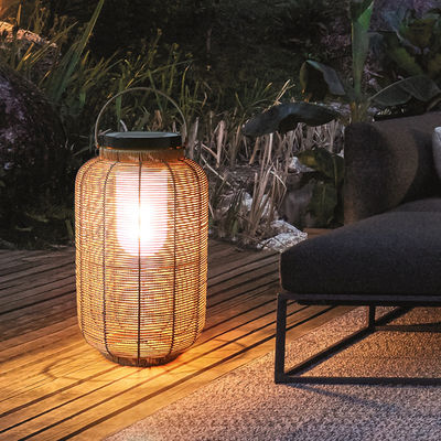 Trang trí đèn mặt trời rattan dệt, ngoài trời đèn rattan cho bầu không khí biệt thự