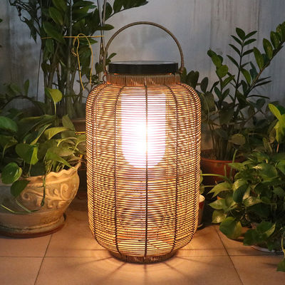 Trang trí đèn mặt trời rattan dệt, ngoài trời đèn rattan cho bầu không khí biệt thự