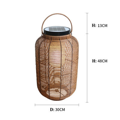 Trang trí đèn mặt trời rattan dệt, ngoài trời đèn rattan cho bầu không khí biệt thự