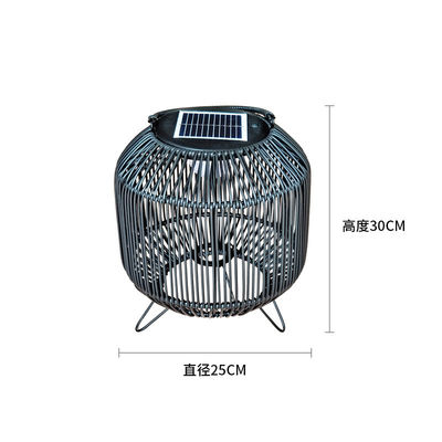 Đèn mặt trời rattan được dệt tùy chỉnh Đèn mặt trời di động 3500K IP65 chống nước