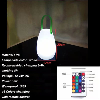 2700K CCT Đèn nhựa LED Đèn di động có thể sạc lại cho nhà hàng