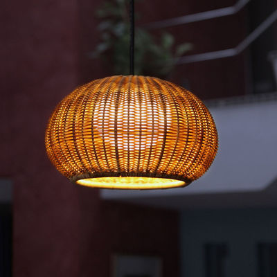 Đèn treo rattan đèn chùm chống nước cho cây ngoài trời