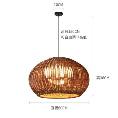Đèn treo rattan đèn chùm chống nước cho cây ngoài trời