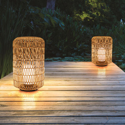 Cỏ ngoài trời Rattan Garden Lanterns IP44 chống nước cho khách sạn