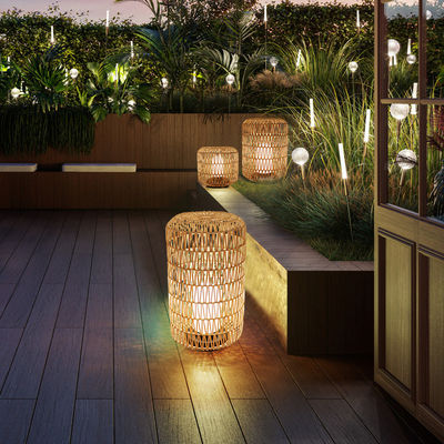Cỏ ngoài trời Rattan Garden Lanterns IP44 chống nước cho khách sạn