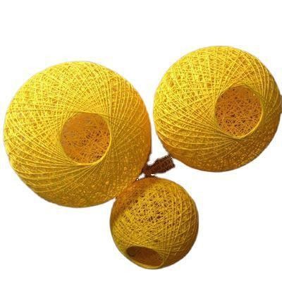 Đèn dây chuyền bóng gai dầu hiện đại Đèn dây chuyền bóng gai dầu rattan Đèn đèn lồng treo cây gai dầu