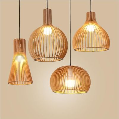 Chuỗi chim Rattan Pendant Đèn đèn 3500K Đen ấm cho quán bar