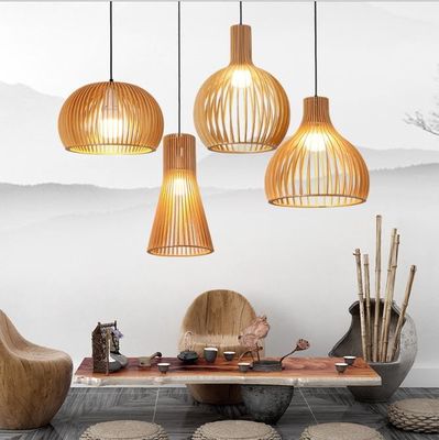Chuỗi chim Rattan Pendant Đèn đèn 3500K Đen ấm cho quán bar
