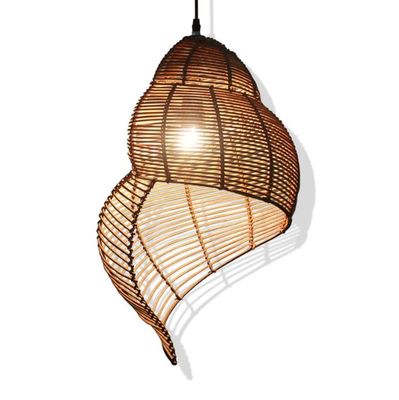 Đông Nam Á thiết kế ốc vuông rattan đèn chùm đèn treo