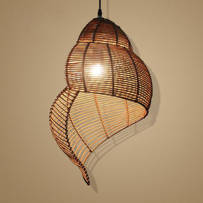 Đông Nam Á thiết kế ốc vuông rattan đèn chùm đèn treo