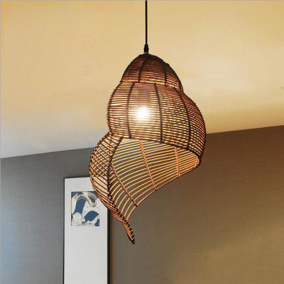 Đông Nam Á thiết kế ốc vuông rattan đèn chùm đèn treo