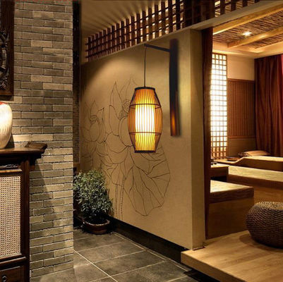 Đèn tường gỗ rắn Trung Quốc retro - Đèn hành lang tre - Đèn tường đèn chùm cổ
