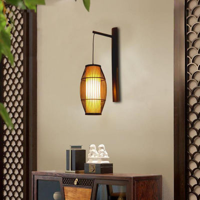 Đèn tường gỗ rắn Trung Quốc retro - Đèn hành lang tre - Đèn tường đèn chùm cổ