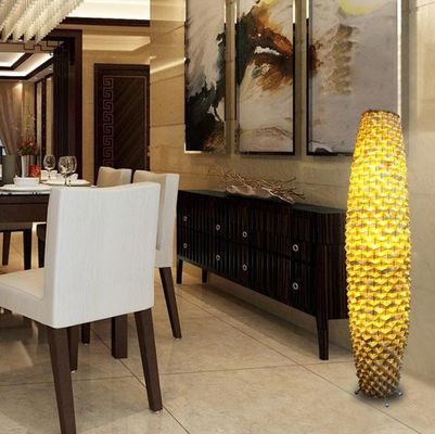 Rattan đèn sàn dệt bamboo 3500K cho phòng khách nhà ở