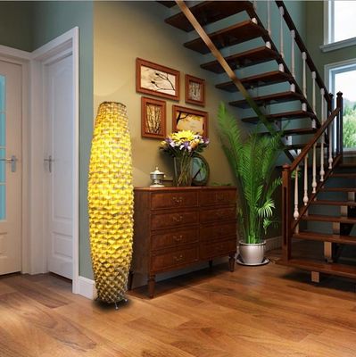 Rattan đèn sàn dệt bamboo 3500K cho phòng khách nhà ở