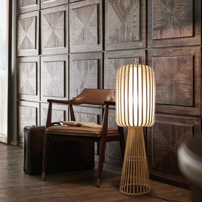Bamboo Weaving Rattan Floor Lamp For Residential Teahouse Living Room Phòng khách nhà trà