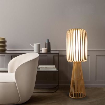 Bamboo Weaving Rattan Floor Lamp For Residential Teahouse Living Room Phòng khách nhà trà