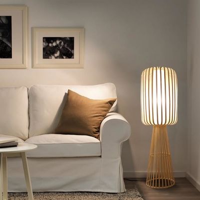 Bamboo Weaving Rattan Floor Lamp For Residential Teahouse Living Room Phòng khách nhà trà