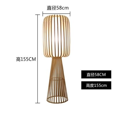 Bamboo Weaving Rattan Floor Lamp For Residential Teahouse Living Room Phòng khách nhà trà