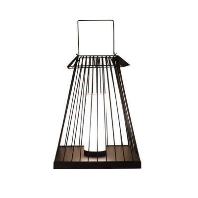 Creative Rattan Floor Lantern Lamp E27 Base Cho Vườn ngoài trời