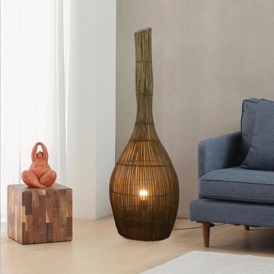 Đèn sàn rattan nghệ thuật 3500K Đèn cho phòng khách sạn Club