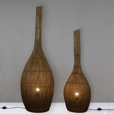 Đèn sàn rattan nghệ thuật 3500K Đèn cho phòng khách sạn Club