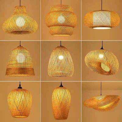 Máy làm bằng tay Wicker Rattan Pendant Chandelier 150 độ Beam Angle Switch Control