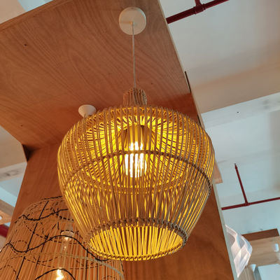 Máy làm bằng tay Wicker Rattan Pendant Chandelier 150 độ Beam Angle Switch Control