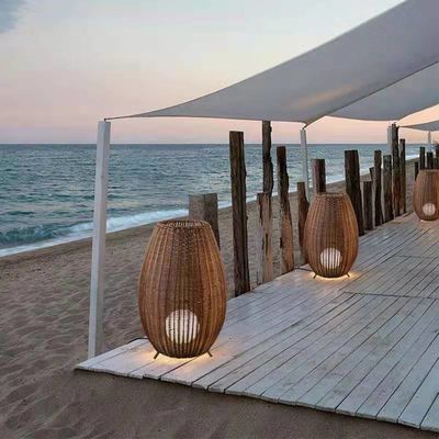 Máy làm bằng tay Wicker Rattan Pendant Chandelier 150 độ Beam Angle Switch Control