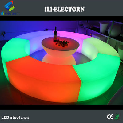 Đổi màu đồ nội thất LED có thể sạc lại dẫn ghế bành cong