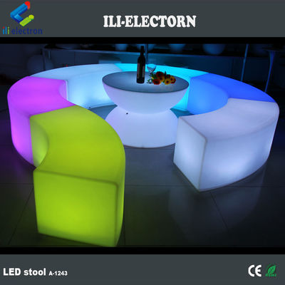 Đổi màu đồ nội thất LED có thể sạc lại dẫn ghế bành cong