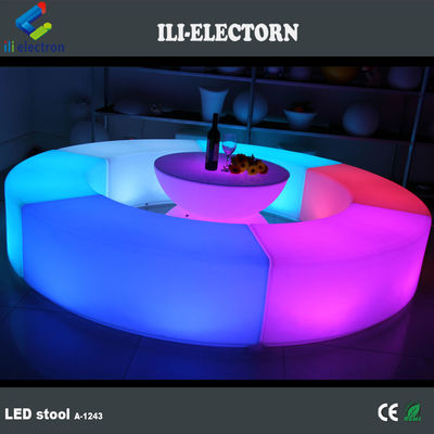 Đổi màu đồ nội thất LED có thể sạc lại dẫn ghế bành cong