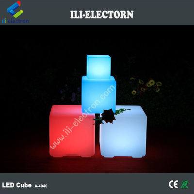 Muti-Color LED chiếu sáng Cube Stools 40 Cm điều khiển từ xa sạc