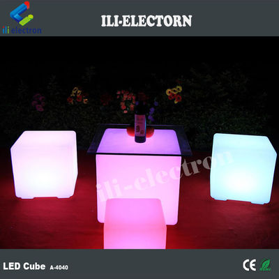 Solid LED Glow Cubes / Glowing Cube Stools Thìa bên bàn / Đèn sáng Glow Accent